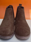 Azuro Milania Dark Brown Suede Chelsea Boots for Men — Premium Ankle Boots