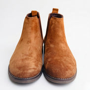 Azuro Milania Tan Suede Chelsea Boots for Men — Handcrafted Ankle Boots