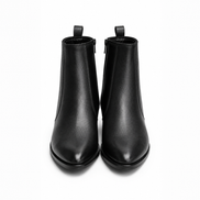 Azuro Milania Brown Chelsea Zipper Boots for Men — Metal Heel Ankle Boots