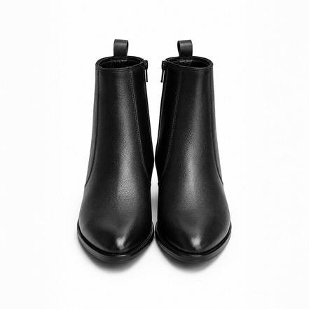 Azuro Milania Brown Chelsea Zipper Boots for Men — Metal Heel Ankle Boots
