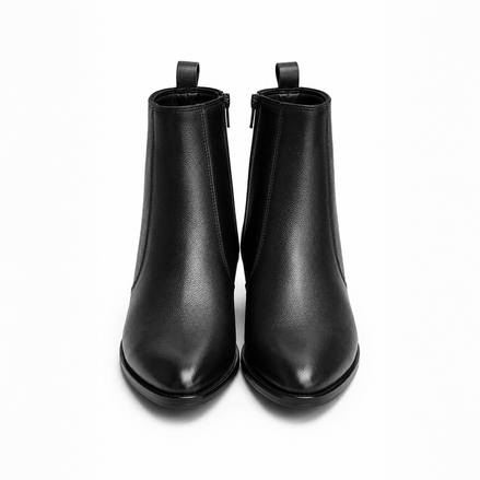 Azuro Milania Brown Chelsea Zipper Boots for Men — Metal Heel Ankle Boots