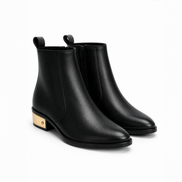 Azuro Milania Brown Chelsea Zipper Boots for Men — Metal Heel Ankle Boots