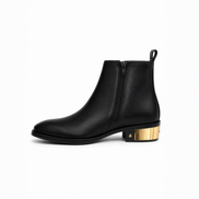 Azuro Milania Brown Chelsea Zipper Boots for Men — Metal Heel Ankle Boots