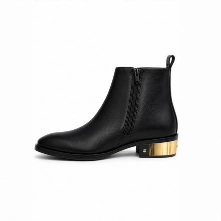 Azuro Milania Brown Chelsea Zipper Boots for Men — Metal Heel Ankle Boots