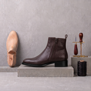 Azuro Milania Brown Croc Embossed Leather Chelsea Boots for Men