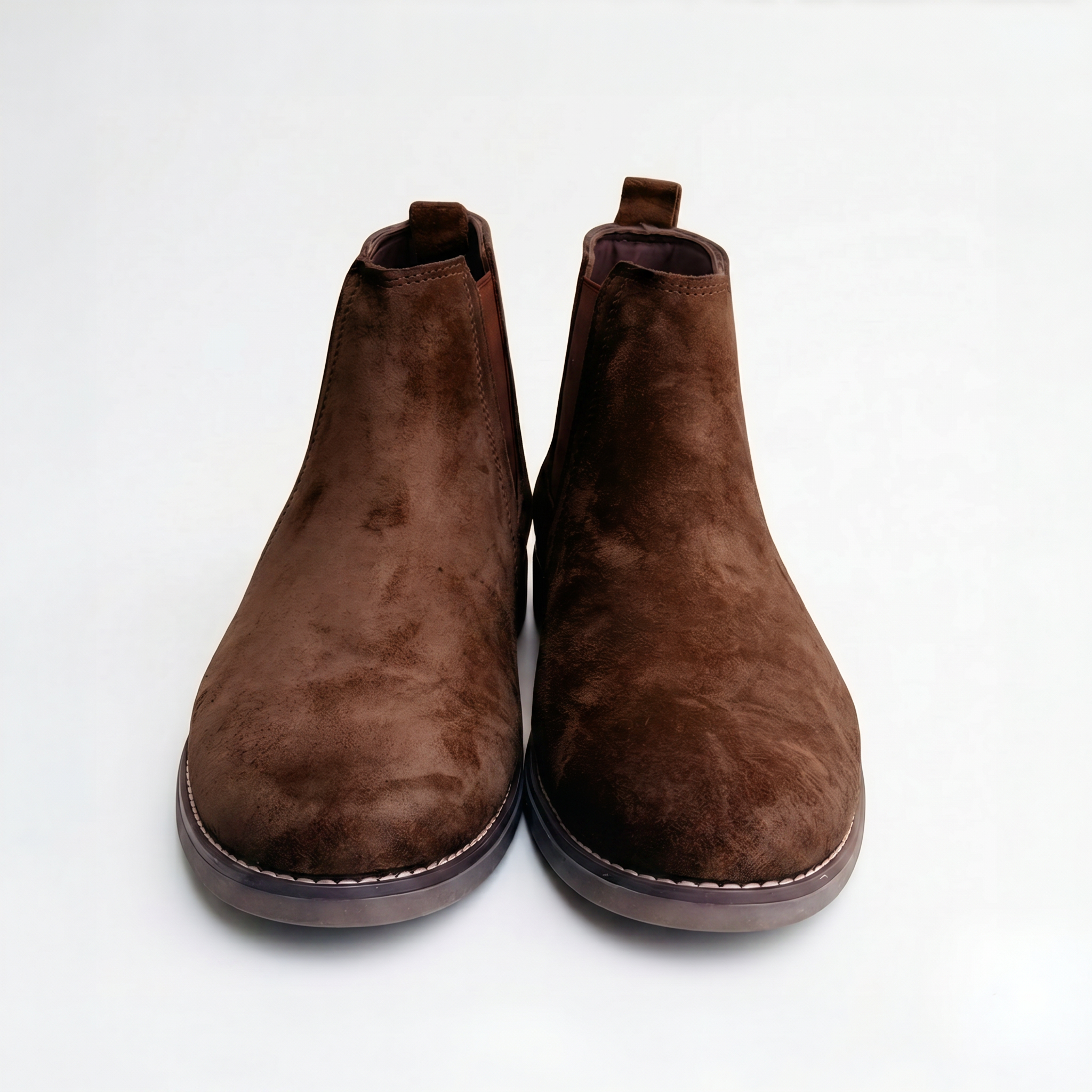 Azuro Milania Dark Brown Suede Chelsea Boots for Men — Premium Ankle Boots