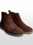 Azuro Milania Dark Brown Suede Chelsea Boots for Men — Premium Ankle Boots
