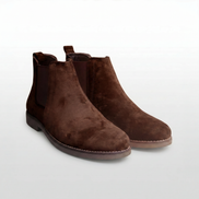 Azuro Milania Dark Brown Suede Chelsea Boots for Men — Premium Ankle Boots
