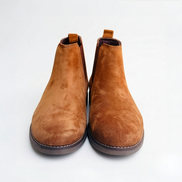 Azuro Milania Tan Suede Chelsea Boots for Men — Handcrafted Ankle Boots